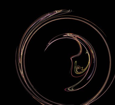 Dijital fraktal resimlerinden birinin resmi