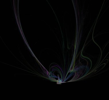 Dijital fraktal resimlerinden birinin resmi