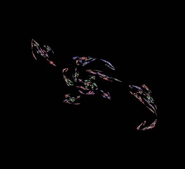 Dijital fraktal resimlerinden birinin resmi