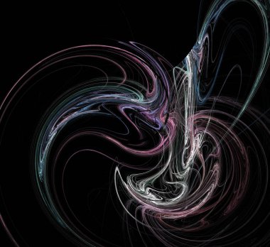 Dijital fraktal resimlerinden birinin resmi