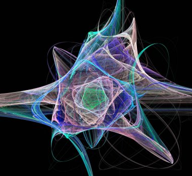 Dijital fraktal resimlerinden birinin resmi