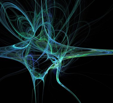 Dijital fraktal resimlerinden birinin resmi