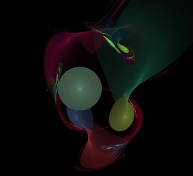 Dijital fraktal resimlerinden birinin resmi