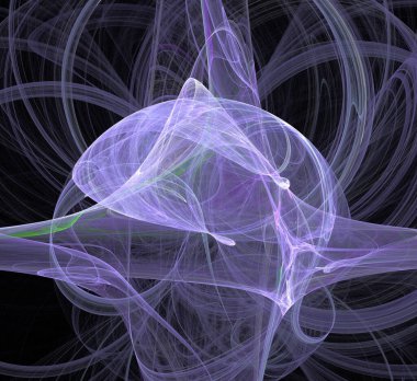 Dijital fraktal resimlerinden birinin resmi