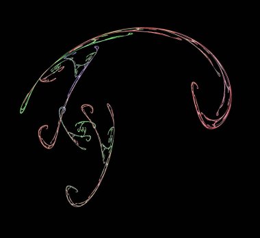 Dijital fraktal resimlerinden birinin resmi