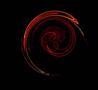 Dijital fraktal resimlerinden birinin resmi