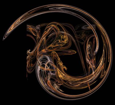 Dijital fraktal resimlerinden birinin resmi