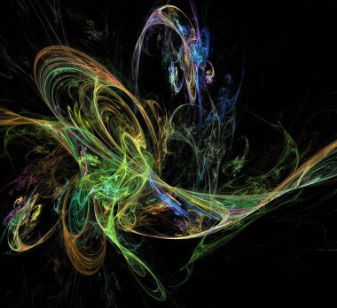 Dijital fraktal resimlerinden birinin resmi