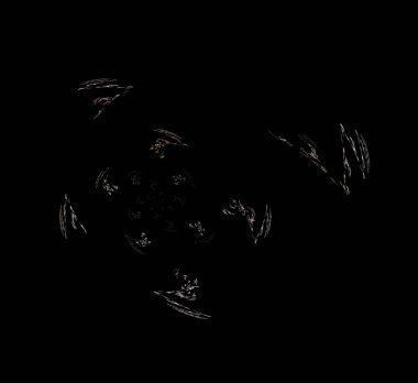 Dijital fraktal resimlerinden birinin resmi