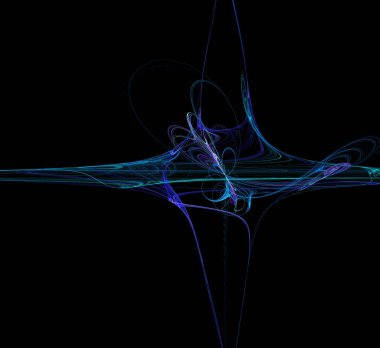 Dijital fraktal resimlerinden birinin resmi