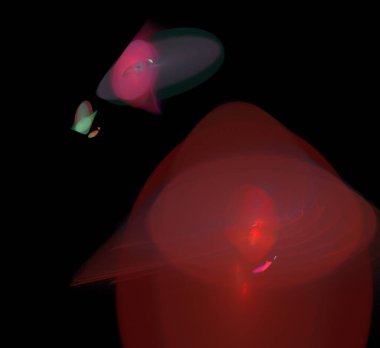 Dijital fraktal resimlerinden birinin resmi