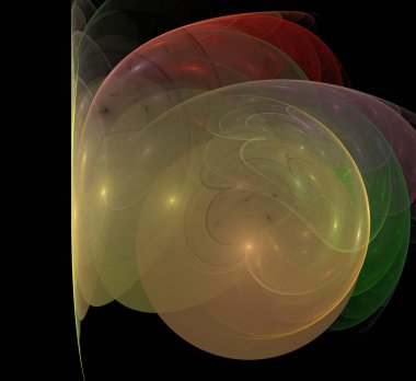 Dijital fraktal resimlerinden birinin resmi