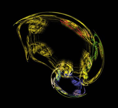 Dijital fraktal resimlerinden birinin resmi