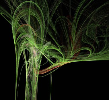 Dijital fraktal resimlerinden birinin resmi