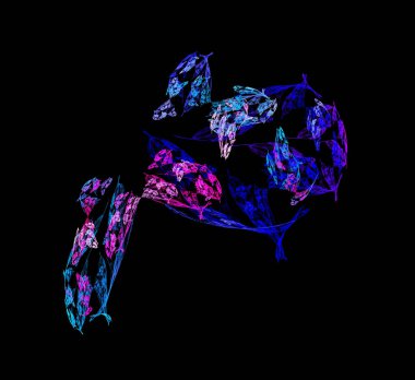 Dijital fraktal resimlerinden birinin resmi