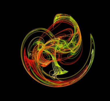 Dijital fraktal resimlerinden birinin resmi