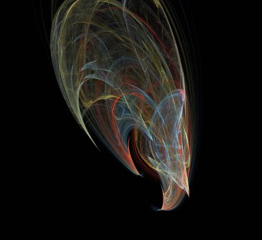 Dijital fraktal resimlerinden birinin resmi