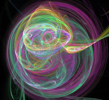 Dijital fraktal resimlerinden birinin resmi