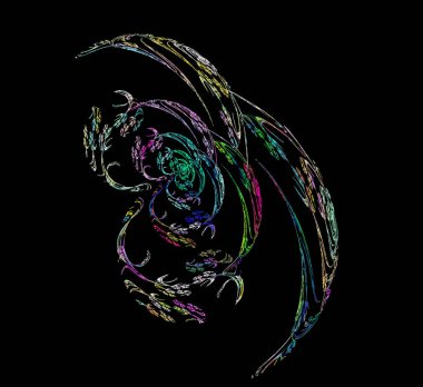 Dijital fraktal resimlerinden birinin resmi