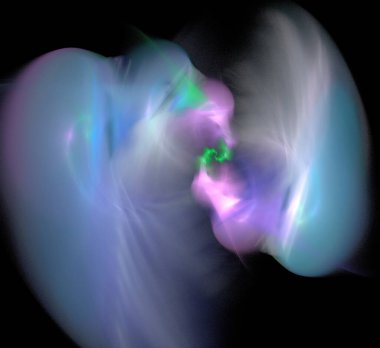 Dijital fraktal resimlerinden birinin resmi