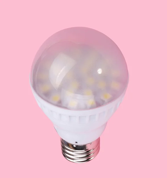 LED rurki na różowym tle — Zdjęcie stockowe