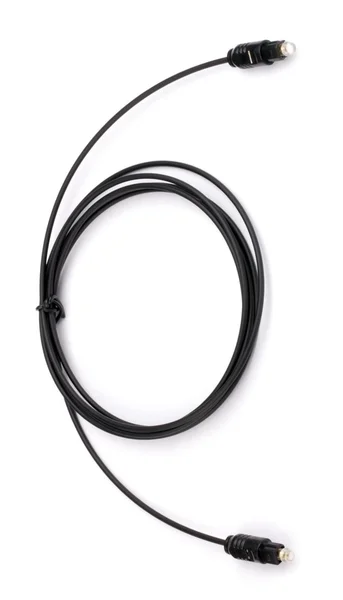 Câble optique noir Photo De Stock