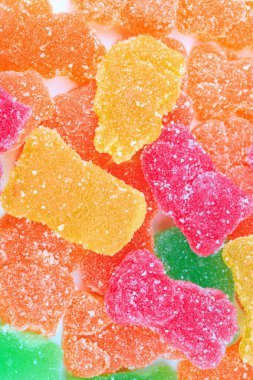 çok renkli meyve jöle