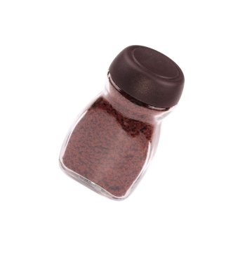 Bir kavanoz Anlık Kahve izole edildi.