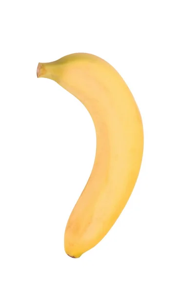 Žlutý banán, samostatný — Stock fotografie