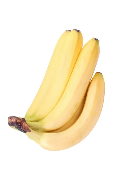 Många yelloew banana isolerade — Stockfoto