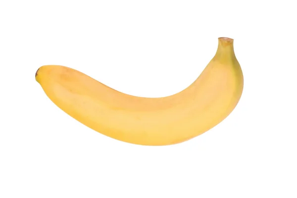 Жовтий банан, ізольовані — стокове фото