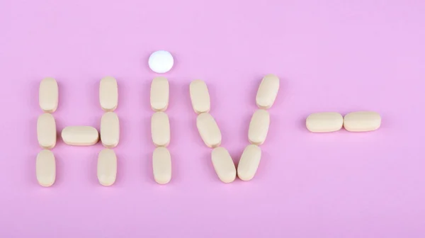 Terapêutica hiv efavirenz em rosa — Fotografia de Stock