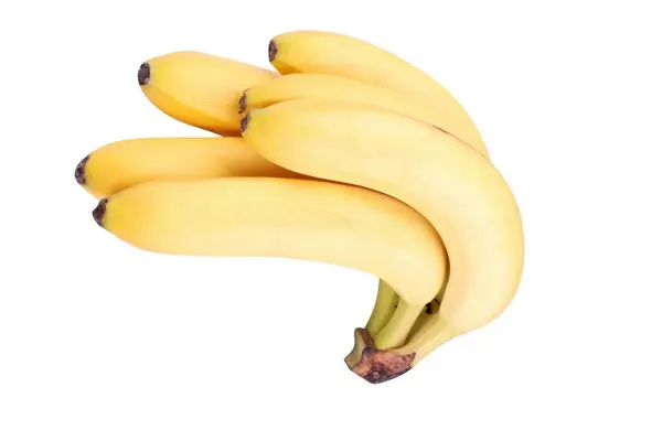 Många gula bananer isolerade — Stockfoto