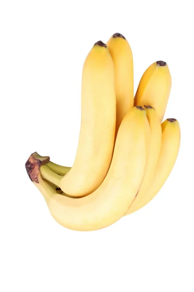 Viele gelbe Bananen isoliert — Stockfoto