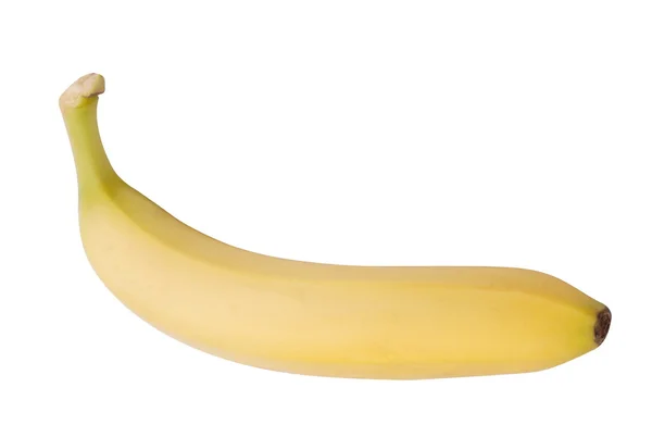 Желтый банан изолирован на белом — стоковое фото