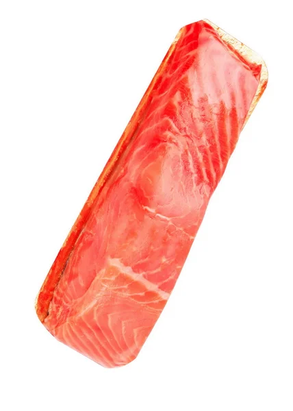 Piece of red fish fillet isolated on white — Stock Photo, Image