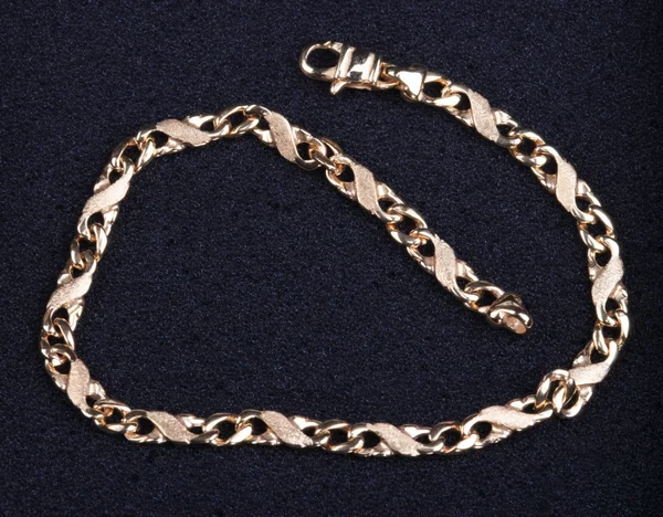 Bracciale catena in oro giallo — Foto Stock