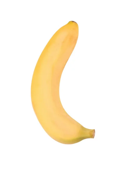 Plátano amarillo aislado en blanco — Foto de Stock