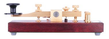 morse anahtar üzerinde beyaz izole