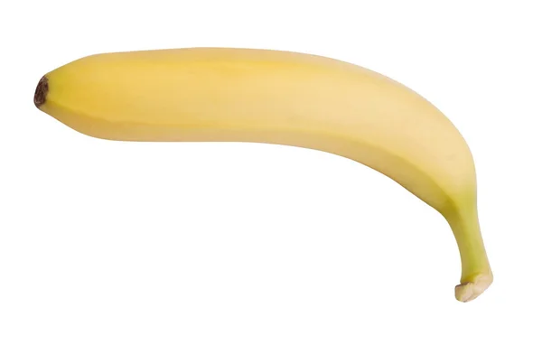 Elszigetelt fehér sárga banán — Stock Fotó