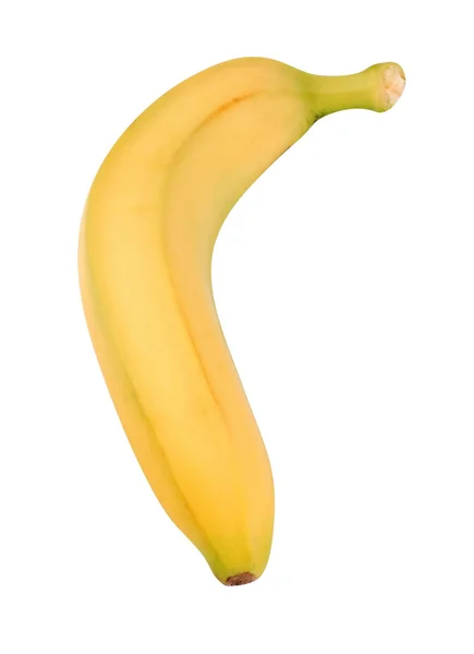 Plátano amarillo aislado en blanco —  Fotos de Stock