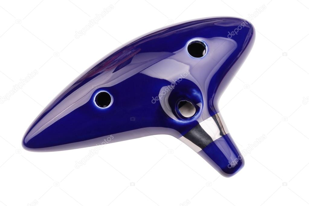 Blue Ocarina isolated