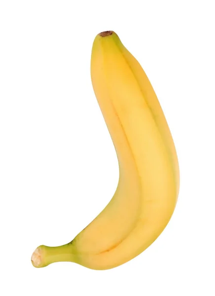 Banana amarela isolada sobre branco — Fotografia de Stock