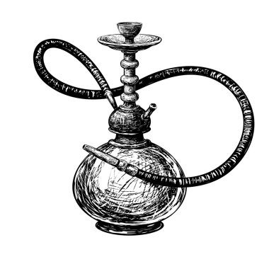 Nargile vektör silhouettes.vector çizim