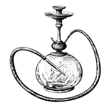 Nargile vektör silhouettes.vector çizim