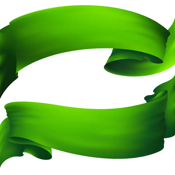 Πράσινο κορδέλα banner — Διανυσματικό Αρχείο
