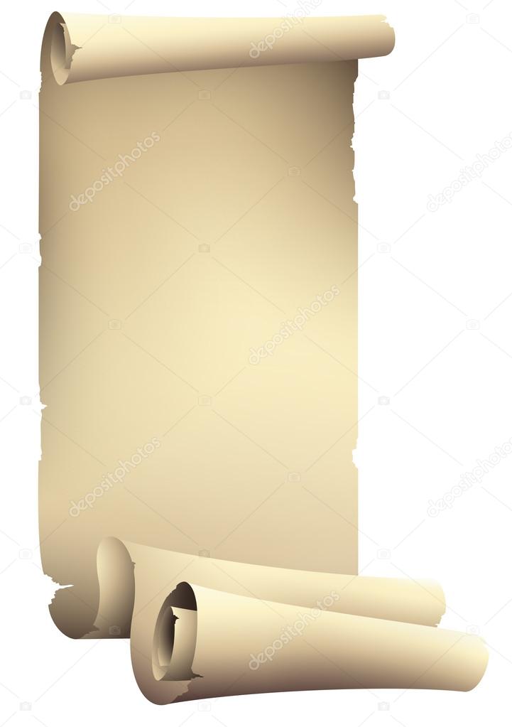 Old paper rolled banner