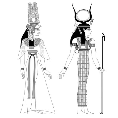 Antik Mısır Tanrı'nın izole şekil