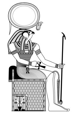 Horus ,isolated figure of ancient egypt god clipart