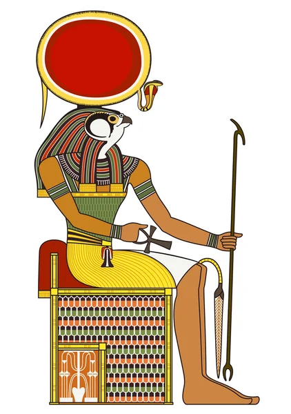 Horus, isolierte Figur des alten ägyptischen Gottes — Stockvektor